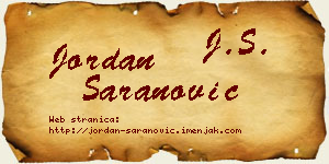 Jordan Šaranović vizit kartica
